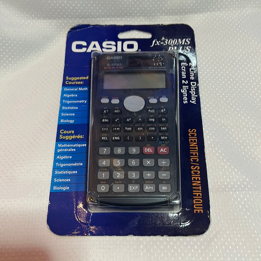 Casio Fx-300MS PLUS Scientific Calculator 2 Line Display School Math